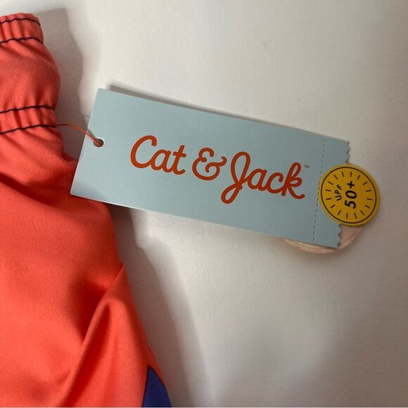 Cat & Jack Boys Swim Trunks Colorblock Red Blue Quick Dry Board Shorts 18M New! - Picture 8 of 10